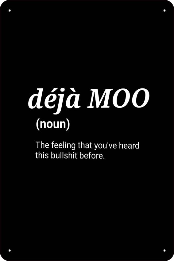 Déjà Moo – Funny Definition Design for Bullshit Survivors Yard - Product Imagery