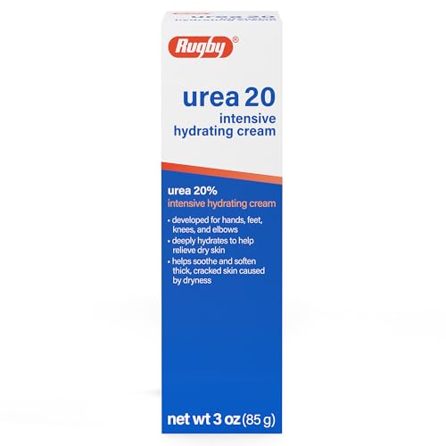 Rugby Urea 20% Intensive Hydrating Cream - Urea Cream for Feet, Hands, Knees, and Elbows - 3 Oz (1 Pack) - RUGBY LABORATORIES Official Product View 1