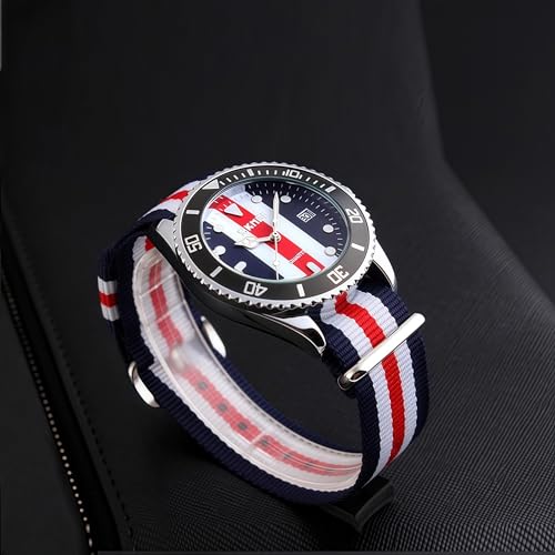 MASTOP Men's Quartz Watch Nylon Strap British Style Business - Product Imagery