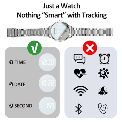 Digital Watch for Women Men Non-Smart Large Face Wrist Watch - Product Imagery