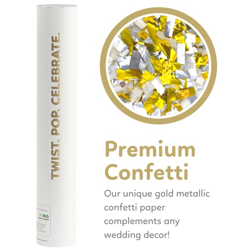 Gold and Silver Confetti Poppers and Cannons, Party Poppers, - Product Imagery