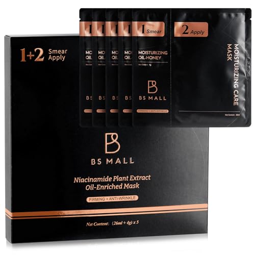 BS-MALL 2-Step Niacinamide Sheet Face Masks with Oil-Honey Serum - Product Imagery