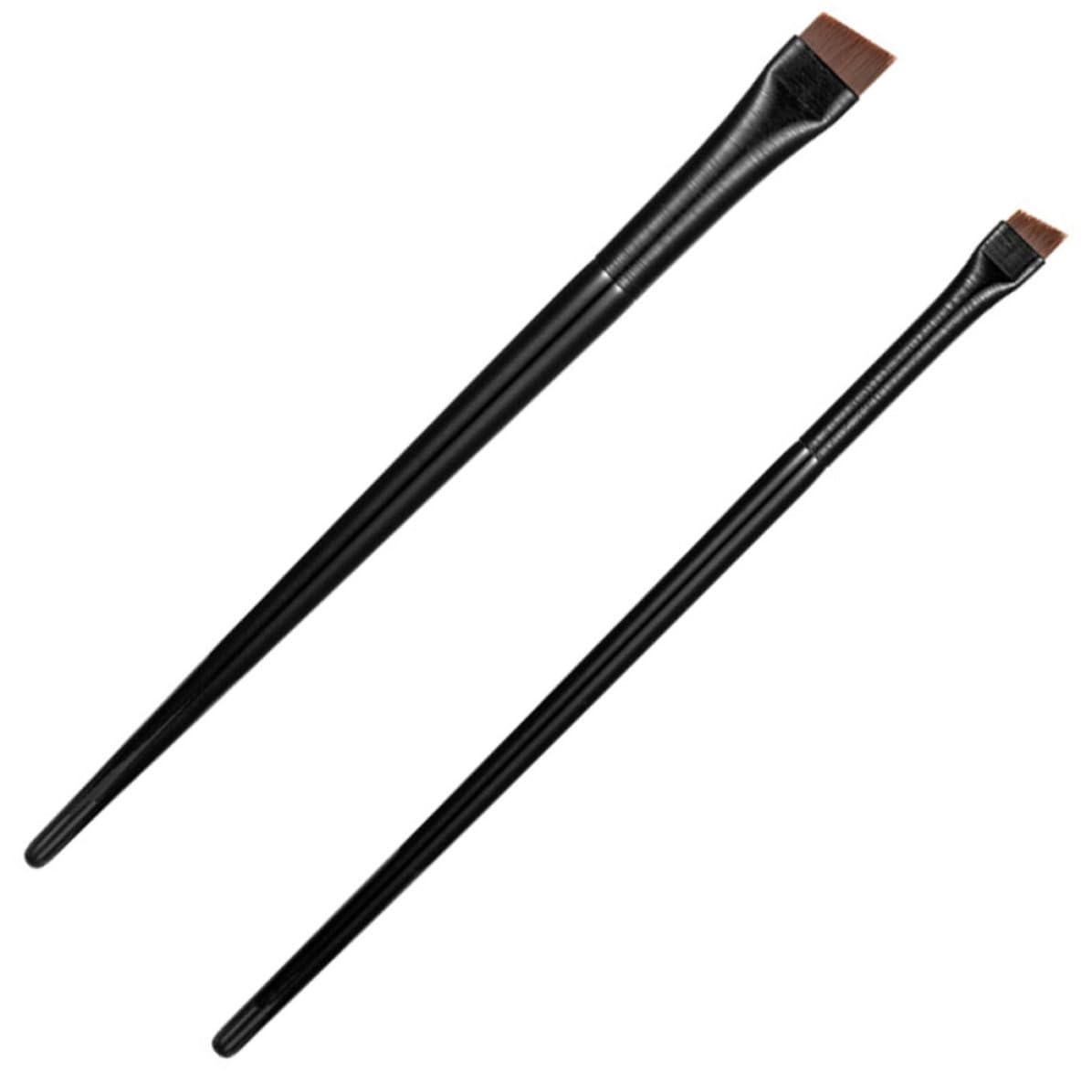 3 Sets Ultra Fine Black Wood Flat Angled Eyeliner Brush Set