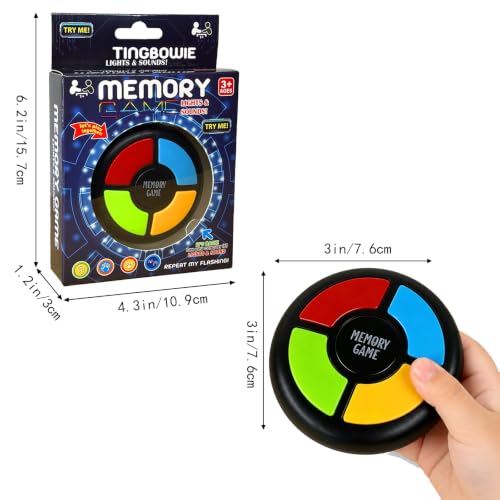 tingbowie Memory Game Handheld Electronic Toy, Color Memorizing - Product Imagery