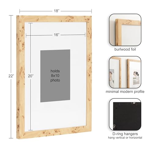 Kate and Laurel Burlock Transitional Faux Burlwood Picture Frame - Product Imagery