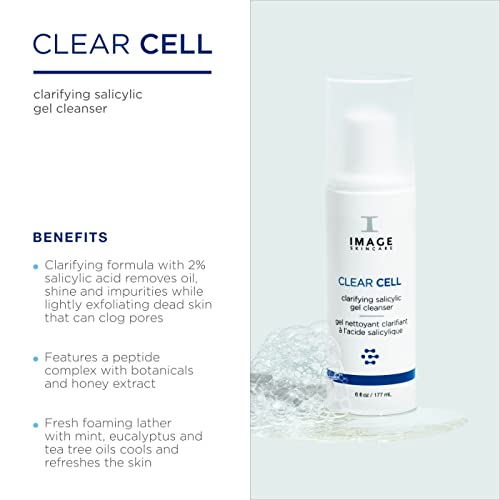IMAGE Skincare, CLEAR CELL Salicylic Gel Cleanse, Gentle Foaming - Product Imagery