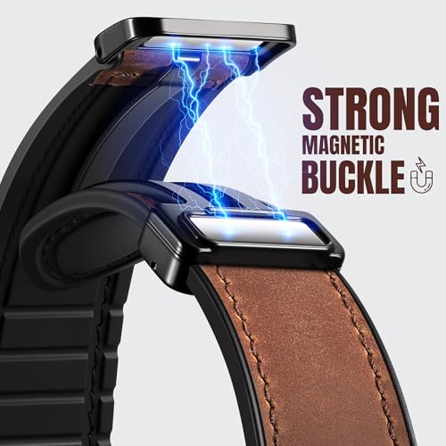 Magnetic Leather Bands Compatible with Samsung Galaxy Watch 7 - Product Imagery