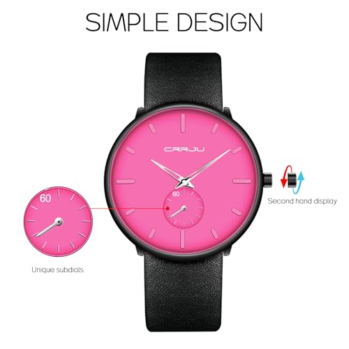Mens Watches Ultra-Thin Minimalist Waterproof-Fashion Wrist - Product Imagery