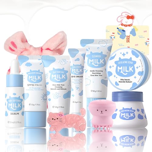 11 In 1 Milk Skincare Set for Women Teens Travel Skincare - Rosardene Official Imagery - 1
