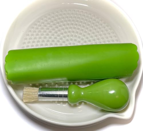 Premium Ceramic Garlic Grater Plate Set - Large White Modern - Product Imagery