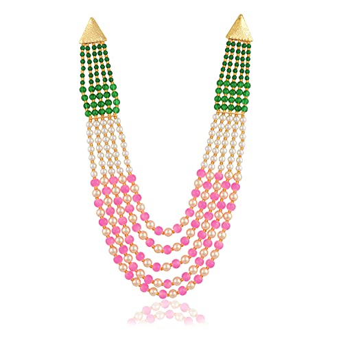Ratnavali Jewels Pearl Green Multi Layer Strand Moti Mala Beads - Product Imagery