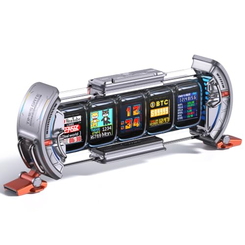 Divoom Times Gate - Cyberpunk Gaming Setup Digital Alarm Clock, - Product Imagery