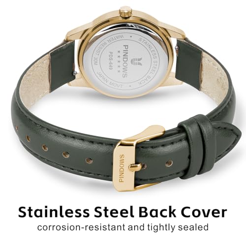 PINDOWS Watches for Women, Small Easy-Read Analog Quartz, - Product Imagery