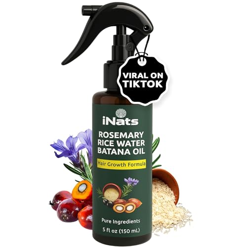 Rosemary Water Spray for Hair Growth Rice Water Spray 5 fl - iNats Official Imagery - 1