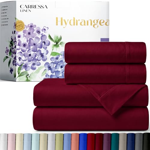 Carressa Linen 100% Egyptian Cotton Queen Sheet Set - 600 Series - Product Imagery