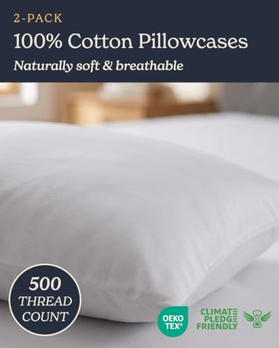 Beckham Hotel Collection Pillowcases King Size Set of 2, Cool - Product Imagery