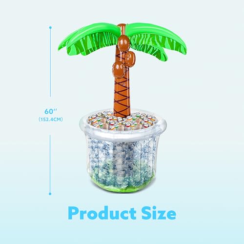 JOYIN 60" Inflatable Palm Tree Cooler, Beach Theme Decor, Pool - Product Imagery