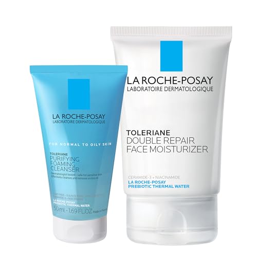 La Roche-Posay Toleriane Skin Care Set, Face Moisturizer & Fac... - Product Imagery
