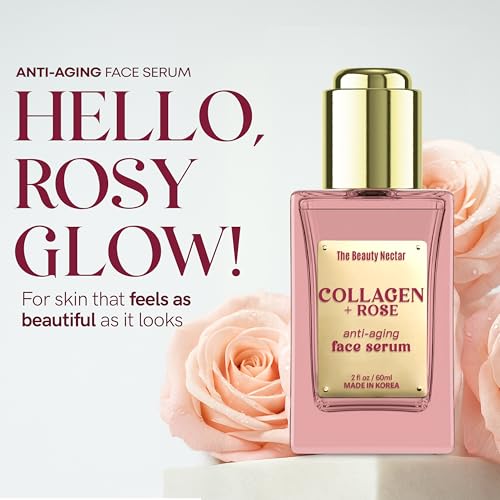 Collagen Face Serum with Rose – Firms Skin, Boosts Hydration, - Product Imagery