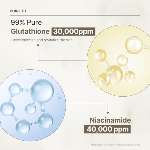 Bright Glow Glutathione Ampoule, Brightening Face Serum with - Product Imagery