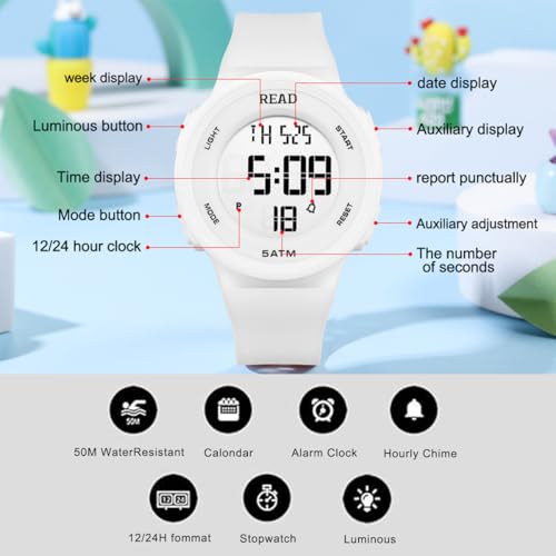 Digital Watches Minimalist Sports Waterproof Versatile - Product Imagery