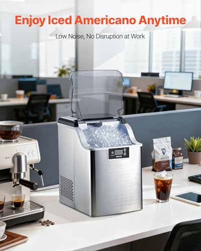 VEVOR Countertop Ice Maker, 44 lbs per Day, Self-Cleaning - Product Imagery
