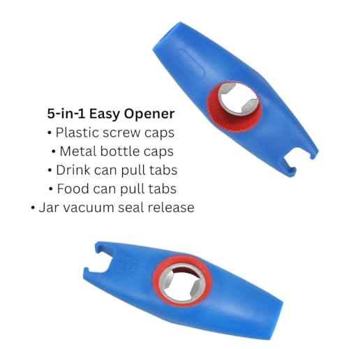 5-in-1 Jar, Bottle & Can Opener Set of 2 for Arthritis Hands - Product Imagery