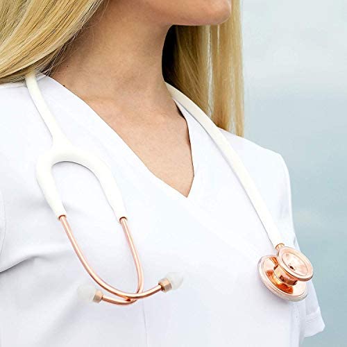 MDF Instruments MD One Premium Stainless Steel Dual Head Stethoscope, Adult, Black Tube, Black Chestpieces-Headset, MDF777BO