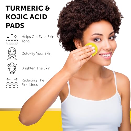VALITIC Turmeric and Kojic Acid Cleansing Pads for Dark Spots 60 - Product Imagery
