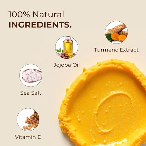 Glo Melanin Turmeric Brightening Scrub for Dark Spots [4 oz] - Product Imagery