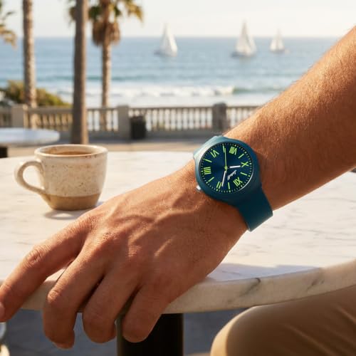 Letoff Silicone Band Metal case Watch for Women/Men, Roman - Product Imagery