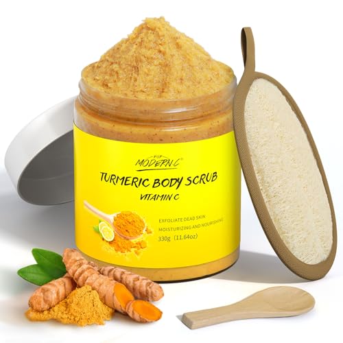 Turmeric Vitamin C Body Scrub Remove Dead Skin Exfoliating for - Product Imagery