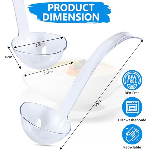 Clear Plastic Punch Ladle with Heavy Duty Construction, Perfect - Product Imagery