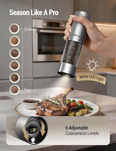 ThermoMaven Upgraded Larger Capacity Electric Salt and Pepper - Product Imagery