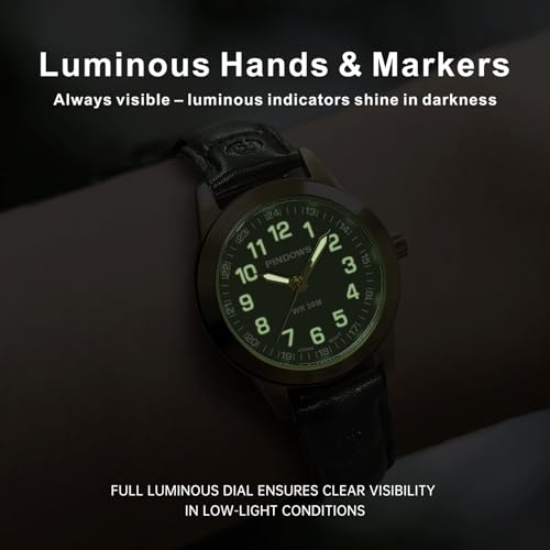 PINDOWS Watches for Women, Small Easy-Read Analog Quartz, - Product Imagery