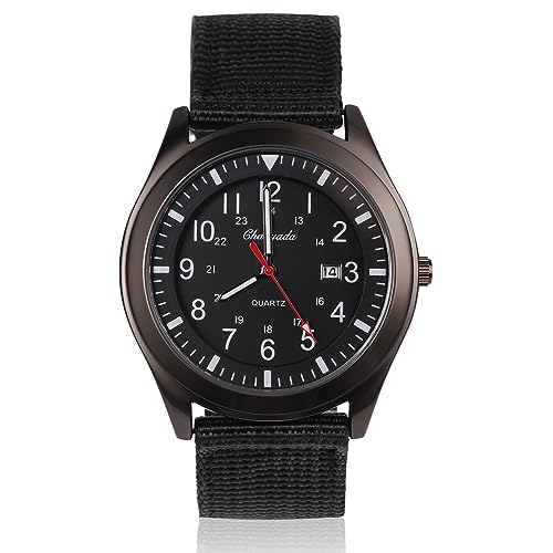 Vicloon Analog Quartz Watch, Military Time Mens Watches with - Product Imagery