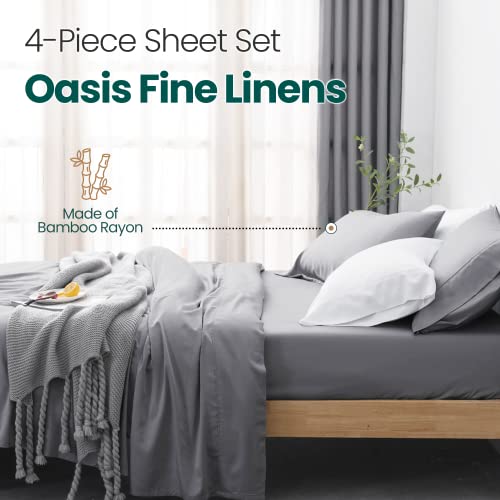 Oasis Cooling Sheet Set King - 100% Viscose, Silky Soft & - Product Imagery