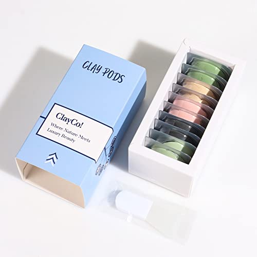 ClayCo! 10 Piece Clay Mask Variety Kit for Men & Women Facial - Product Imagery