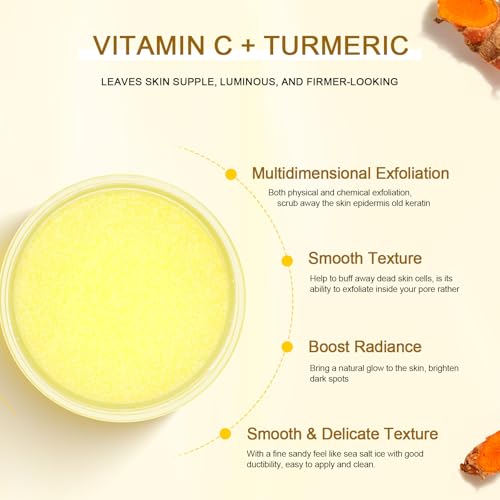 NEUTRIHERBS Turmeric Face Scrub, Exfoliating Scrub Cream with - Product Imagery