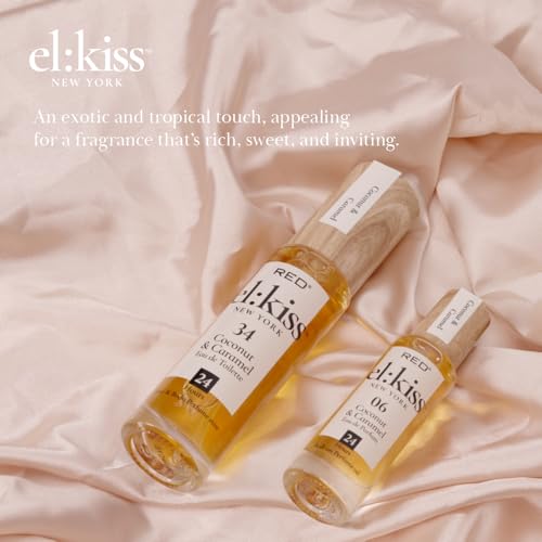 EL:KISS Roll On Perfume, Coconut & Caramel Eau de Parfum 12mL - Product Imagery