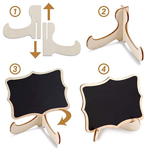 Mini Chalkboard Signs, 20 Pack Framed Small Chalk Board Food - Product Imagery