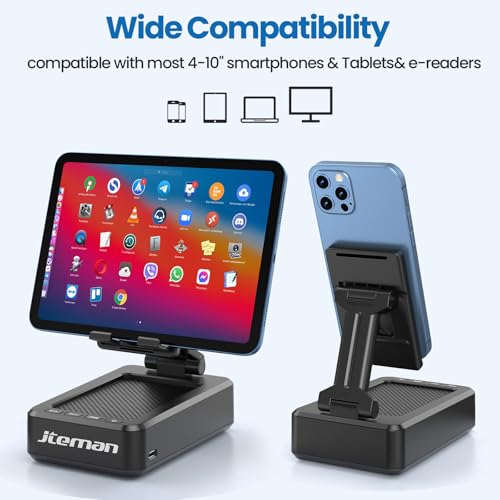 JTEMAN Cell Phone Stand with Bluetooth Speaker,Birthday Gifts - Product Imagery