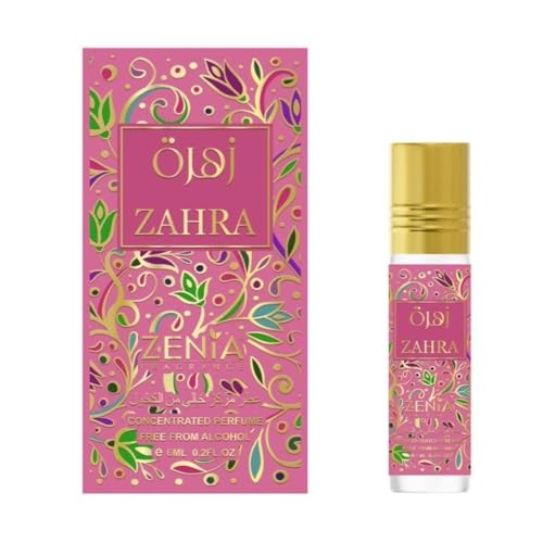 Zenia Zahra Perfume Oil Roll-On – 6ml / 0.2oz | Long Lasting - Product Imagery