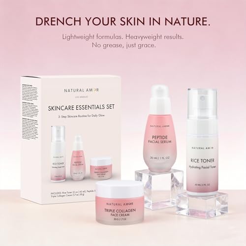 Natural Amor Skincare Set (3 Products) – Triple Collagen Cream - Product Imagery