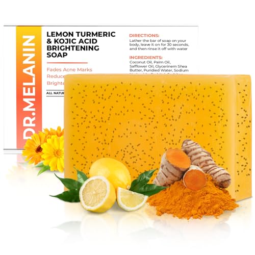 Organic Kojic Acid Turmeric Soap for Dark Spots, - Product Imagery