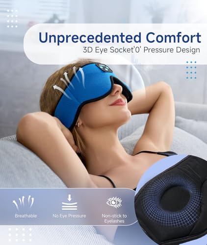 Voerou Sleep Mask Bluetooth 5.4 Headphones, Eye Masks for - Product Imagery