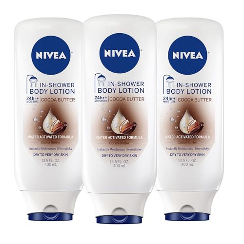 NIVEA Nourishing In Shower Body Lotion, Cocoa Butter, Multi, 3 x - Product Imagery