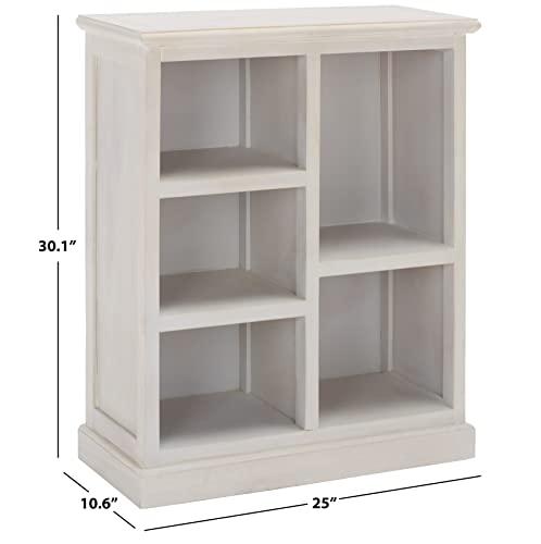 SAFAVIEH Furniture - Maralah 5-Shelf Storage Unit - White Washed - Product Imagery