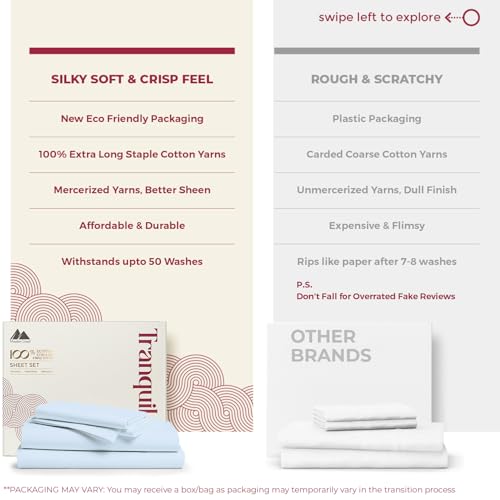 Mayfair Linen 100% Egyptian Cotton Sheets Full Size - Luxury 800 - Product Imagery