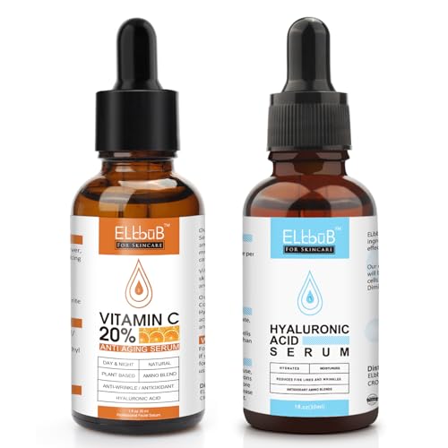 ELBBUB Anti Aging Vitamin C Serum Hyaluronic Acid Serum Set - with Hyaluronic - ELBBUB Official Product View 1